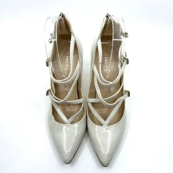 Marc Fisher Danger Strappy Pumps Patent Leather 6 US - Picture 4 of 10